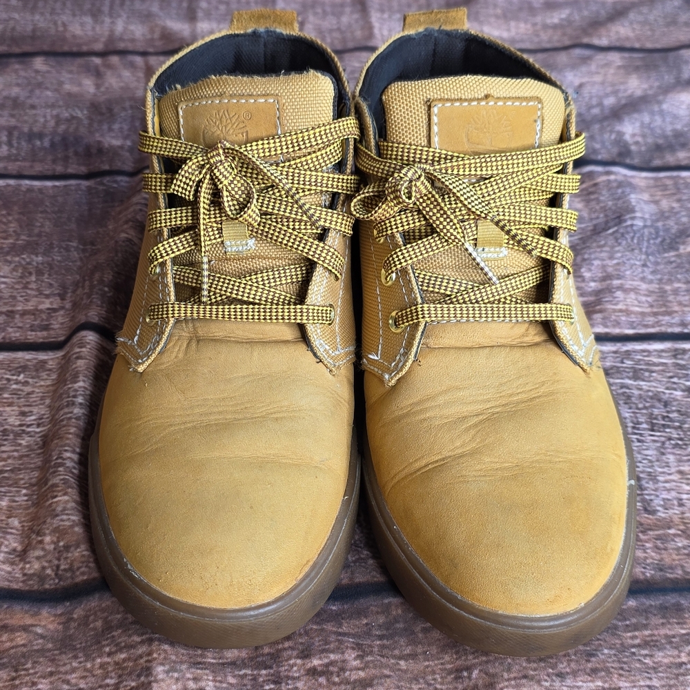 Timberland Men's Groveton Leather Fabric Chukka Boot Wheat Nubuck Size 7.5